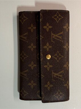 Vintage Louis Vuitton Brown Monogram Snap-Closure Long Wallet